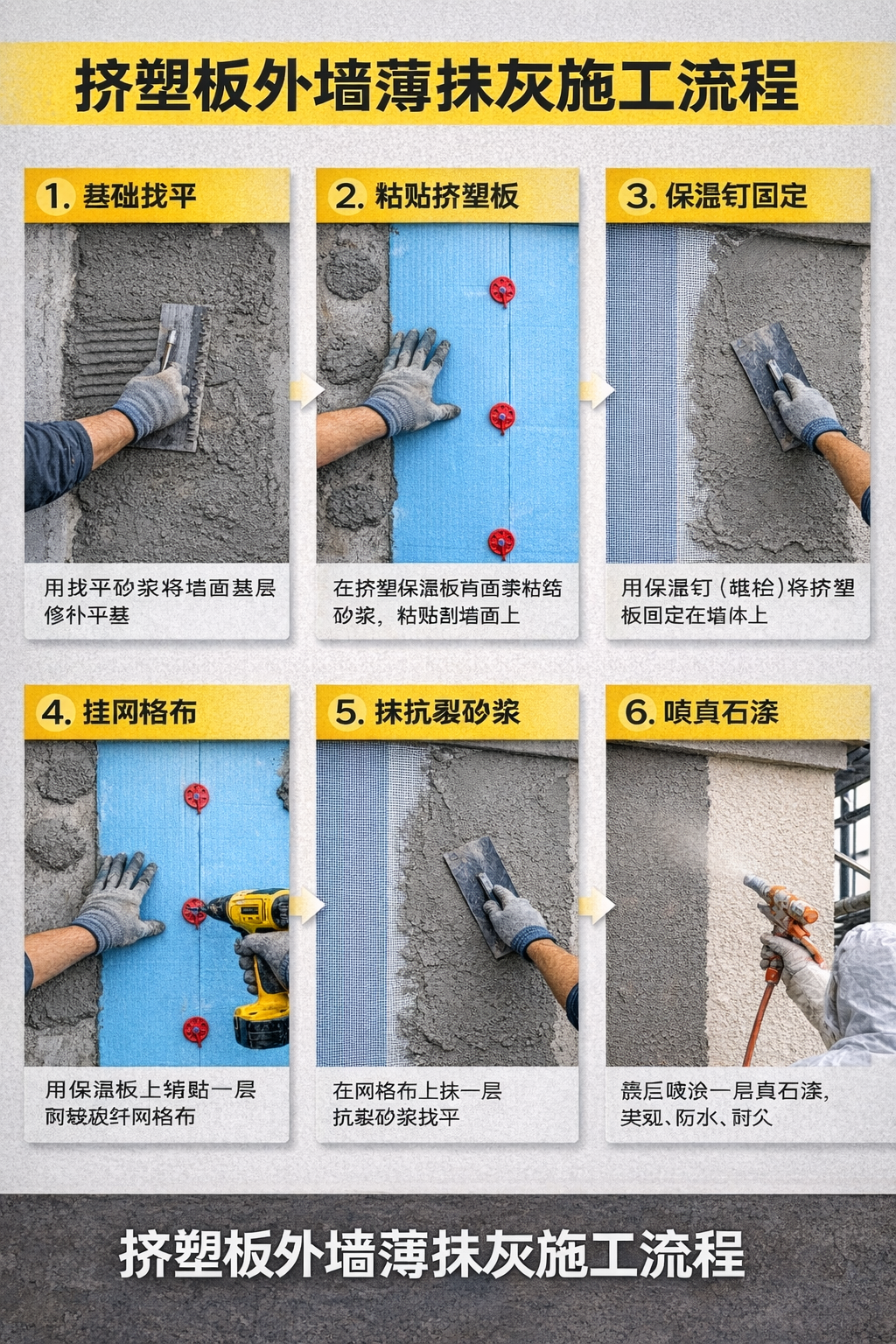 外墻擠塑板施工圖文介紹